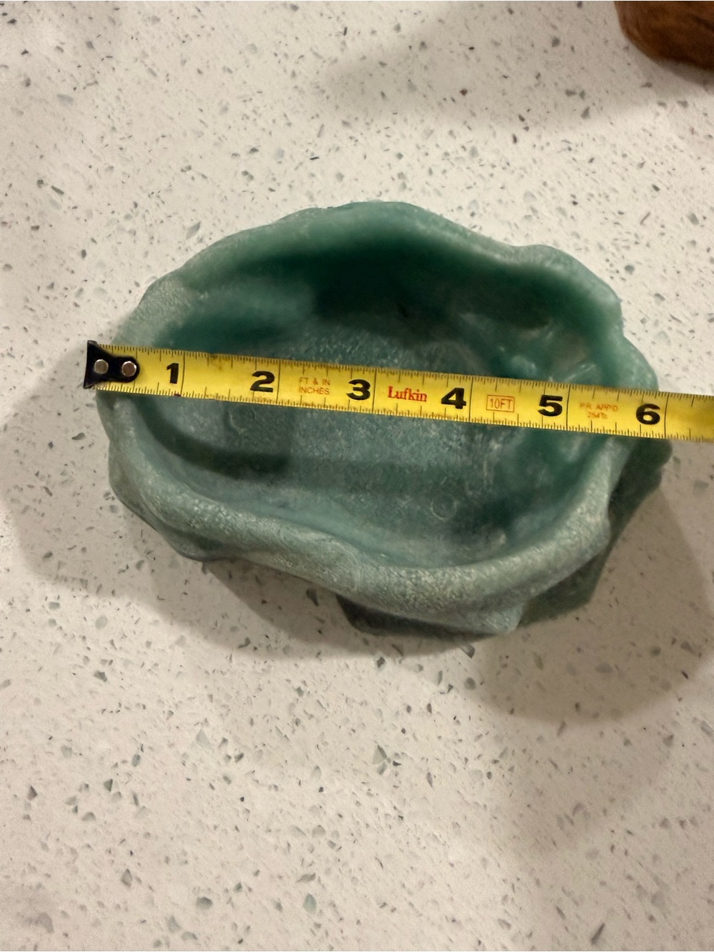 Green Ceramic Catchall Bowl for Bearded Dragons